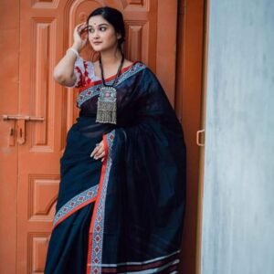 Tangail Tat Multicolor Half Silk Saree